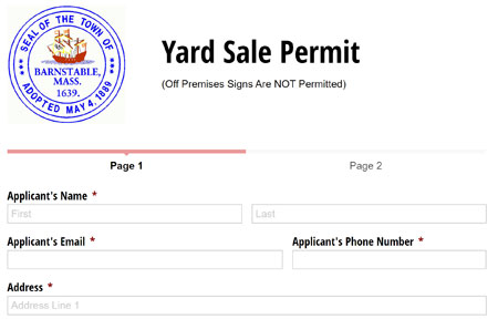 Yard Sale Permit